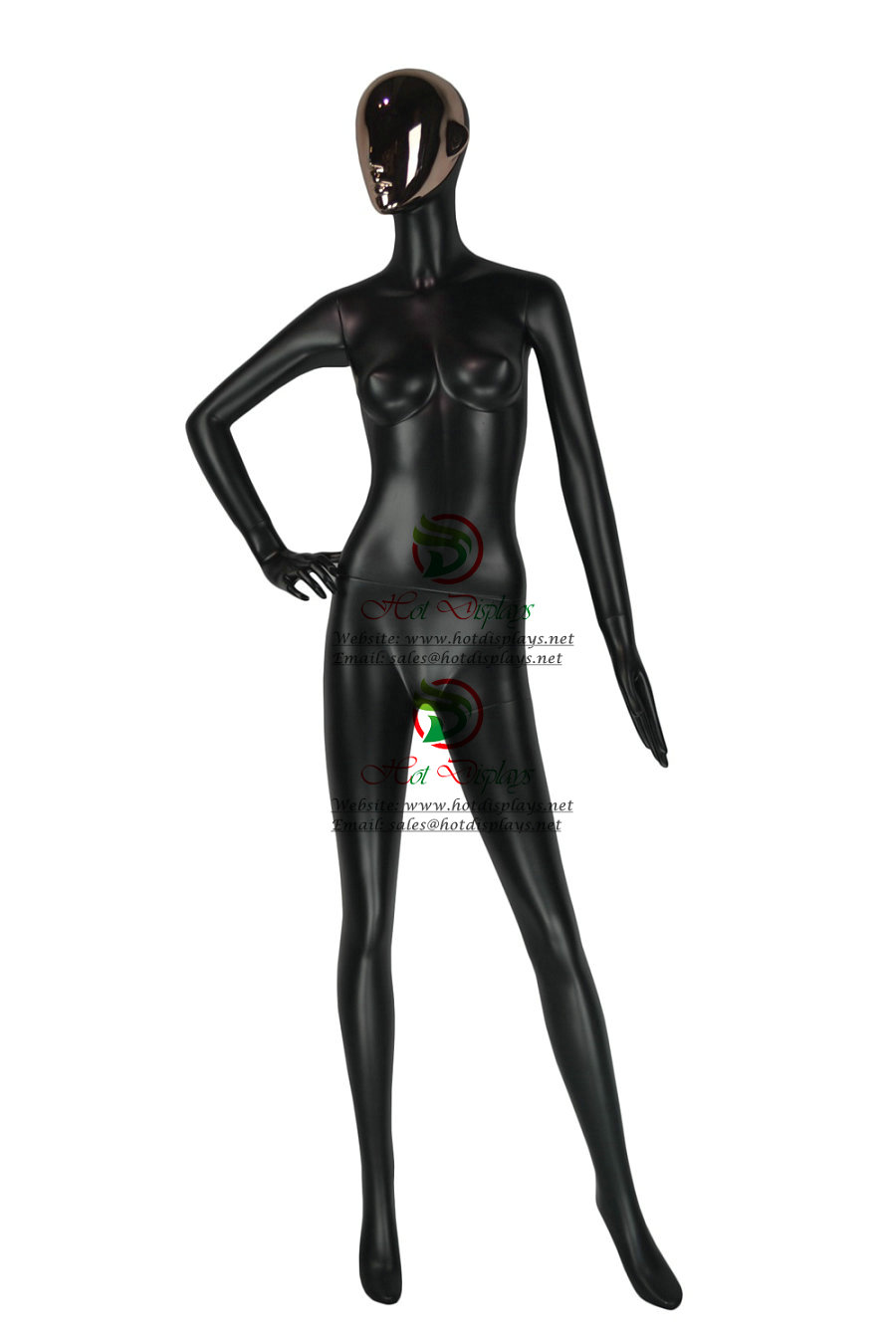 China Fiberglass Female Full Body Mannequins with Chrome Changing Faces Shields MAF-F3-0106