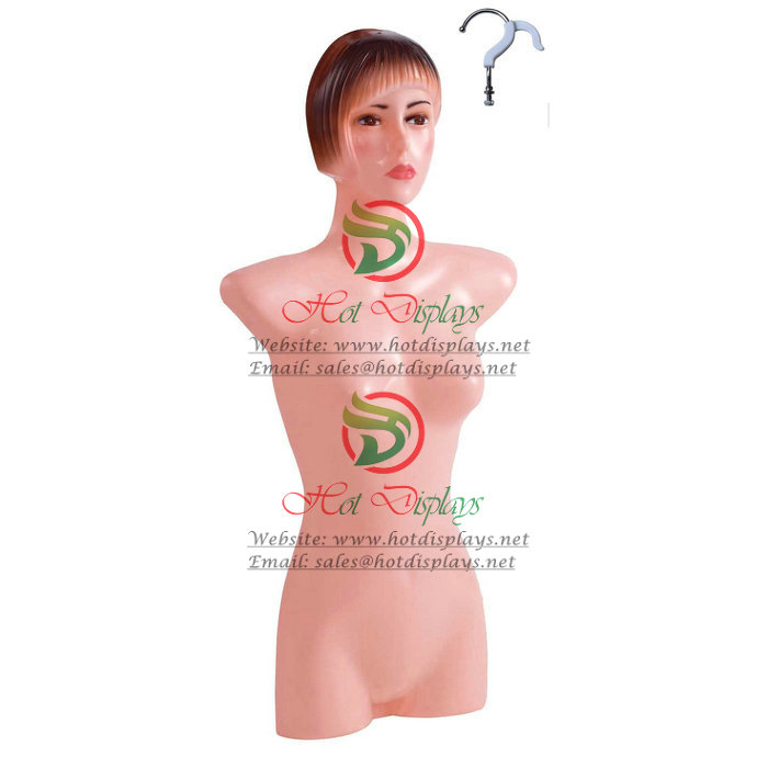 China Stock Female Hanging Plastic Mannequin Lingerie Model Hanger PP Underwear Vacuum Body Form MAF-H1-PL102