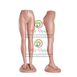 Female Plastic Mannequin PE Skin Woman Leg Torso Pants Trousers Dummy with Plastic Base MAF-H3-PL201