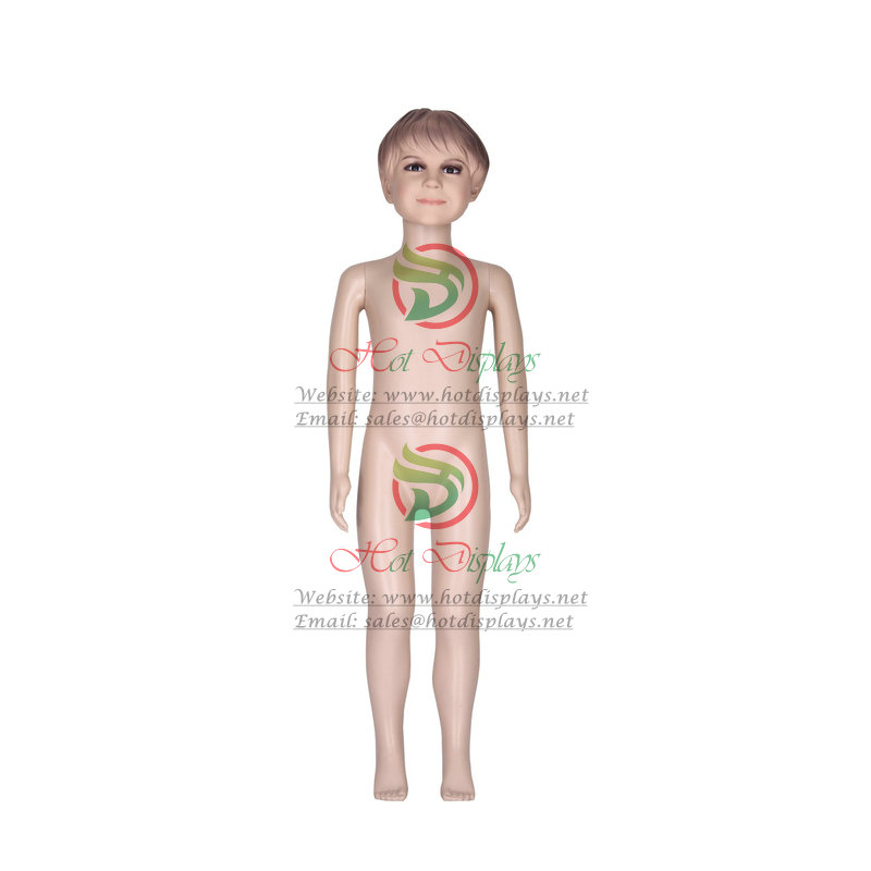 Plastic Children Full Body Mannequin PE Skin Kid Cosmetic Dummy Teenage Make Up Model with Metal Base MAC-F1-D2D01