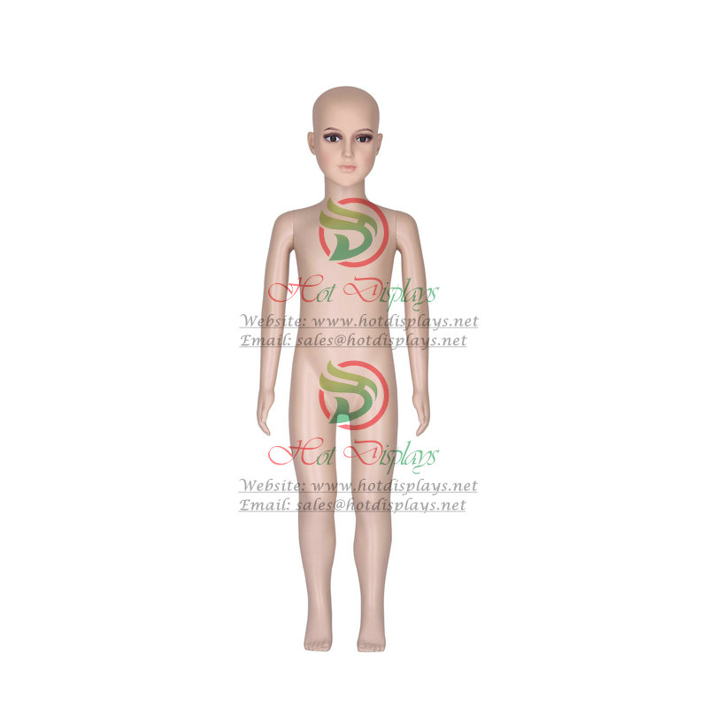 Children Full Body Mannequin PE Skin Teenage Cosmetic Dummy Kid Make Up Plastic Model with Metal Base MAC-F1-D2D02