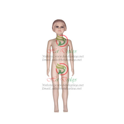 China Wholesale Cheap Children Full Body Plastic Mannequin PE Skin Teenage Cosmetic Dummy Kid Make Up Model MAC-F1-D2D03