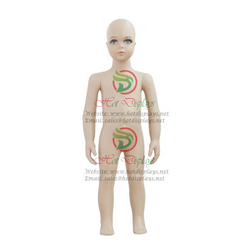 China Wholesale Cheap Kid Full Body Plastic Mannequin PE Skin​ Children Cosmetic Dummy with Metal Base MAC-F1-KD1
