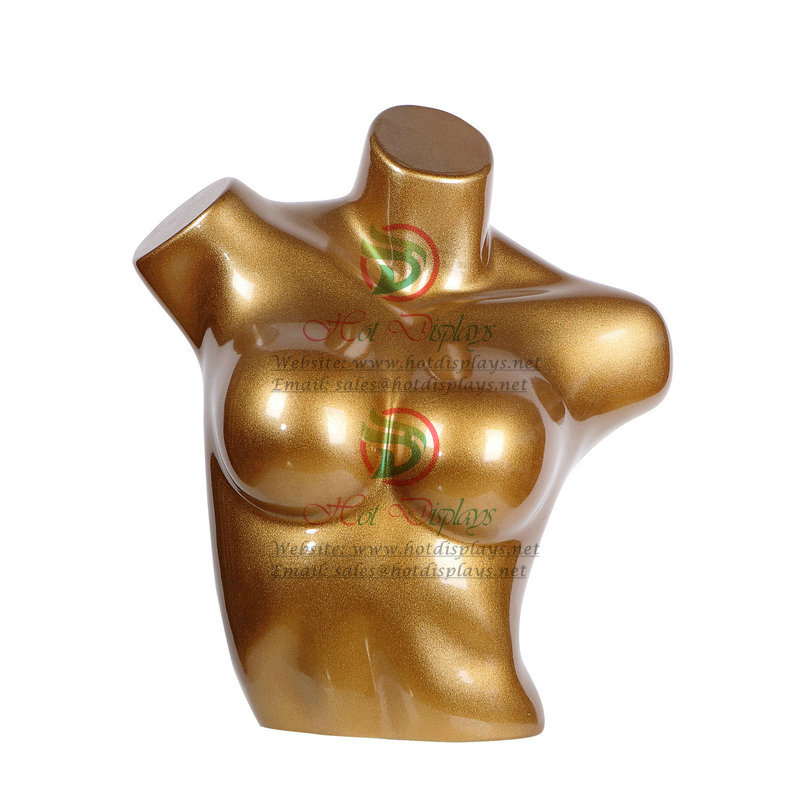 Stock Female Plastic Painting Mannequin ABS Bra Display Torso Busty Breast Model Woman Lingerie Underwear Dummy MAF-H2-L11 Gold