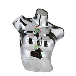 Cheap Chrome Female Bra Display Torso ABS Chest Lingerie Plastic Mannequin Wholesale Woman Bust Underwear Model MAF-H2-L11 Silver