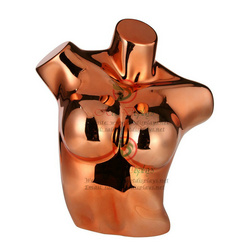 China Cheap Chrome Female Mannequin ABS Bra Display Torso Woman Underwear Dummy Busty Breast Model MAF-H2-L11 Rose Gold