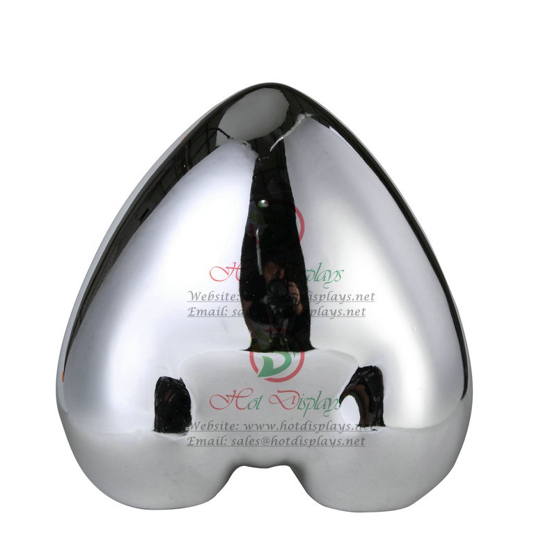 Female Heart Shape Underwear Plastic Mannequin ABS Chrome Briefs Display Torso Sexy Stand Woman Lingerie Model MAF-H4-L12 Silver