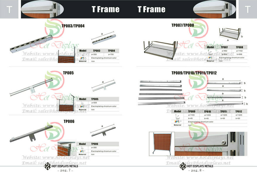 Custom Store Fixtures Clothes Racks Display Shelves in Germany Hungary Austria Switzerland Liechtenstein P7 T Frame