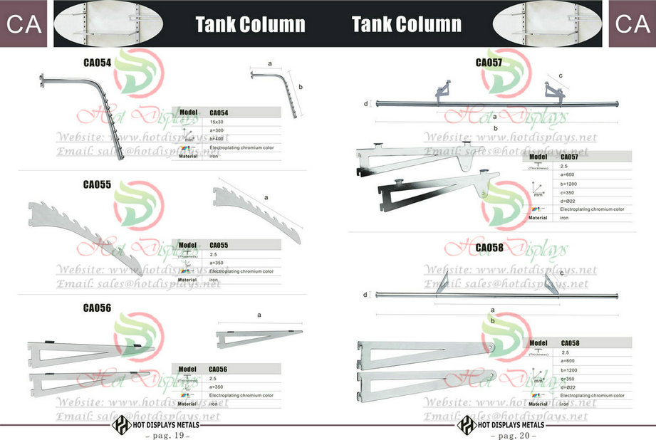 Custom Store Fixtures Clothes Racks Display Shelves in EU European Union Cyprus Malta San Marino P19 Tank Column