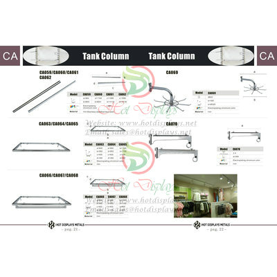 Custom Store Fixtures Clothes Racks Display Shelves in Eastern Southern Western Northern Central Europe P21 Tank Column