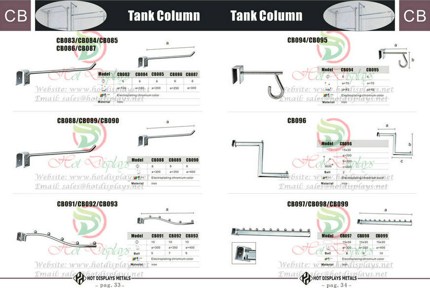 Custom Store Fixtures Clothes Racks Display Shelves in Jordan Lebanon Israel Saudi Arabia Bahrain P33 Tank Column