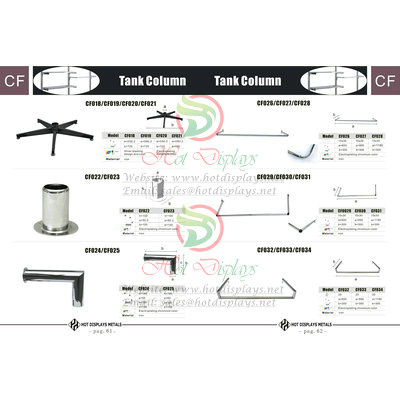 Custom Store Fixtures Clothes Racks Display Shelves Shopfittings in Middle East West North Africa P61 Tank Column​