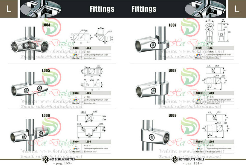 China Factory Custom Store Fixtrures Fashion Shop Clothes Racks Display Shelves Connecters Accessories P153 Fittings