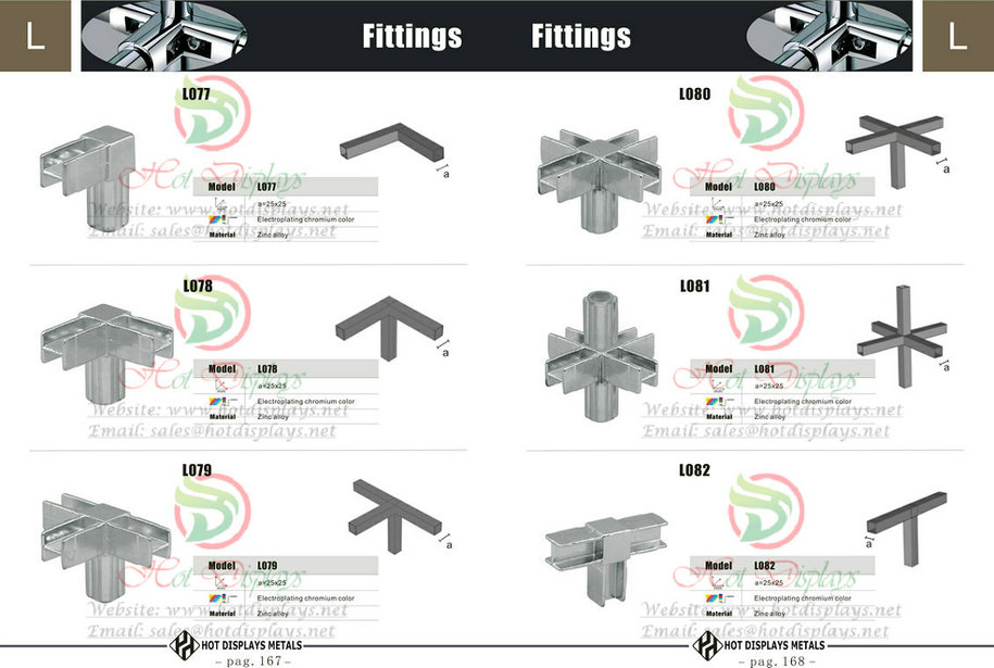 China Factory Custon Store Fixtrures Clothes Display Racks Stand Support Pipe Base Connectors Accessories P167 Fittings