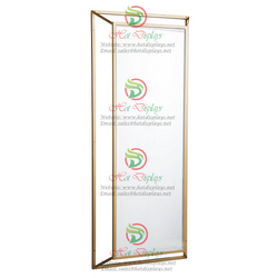 Modern Wall Mounted Dressing Mirror China Stock Cheap Fashion Shop Decoration Fixture Fitting Room Mirror with Rectangular Tubing Frame DP-HD05