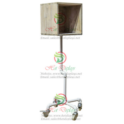 White Industrial Pipe Clothes Display Cabinet Shoes Storage Shelf with Wood Top DP-WG18
