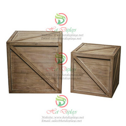 Floor Standing Cedarwood Fashion Show Rack Shoes Display Timber Box DP-XG16