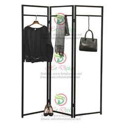 Fashion Floor Standing Folding Screen Clothes & Accessories ​Display Rack  DP-JH12