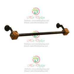 Retro Wall Mounted Horizontal Clothes Display Rack with Timber Single Bar  DP-FX01