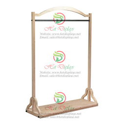 Retro Floor Standing Fashion Shop Clothes Rack with Timber Shoes Display Shelf  DP-FX40