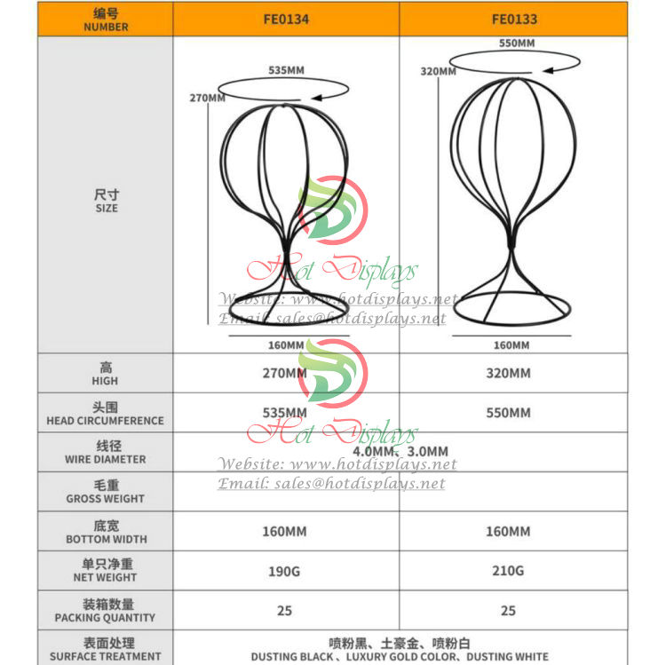 Iron Wire Hat Display Racks FE0133