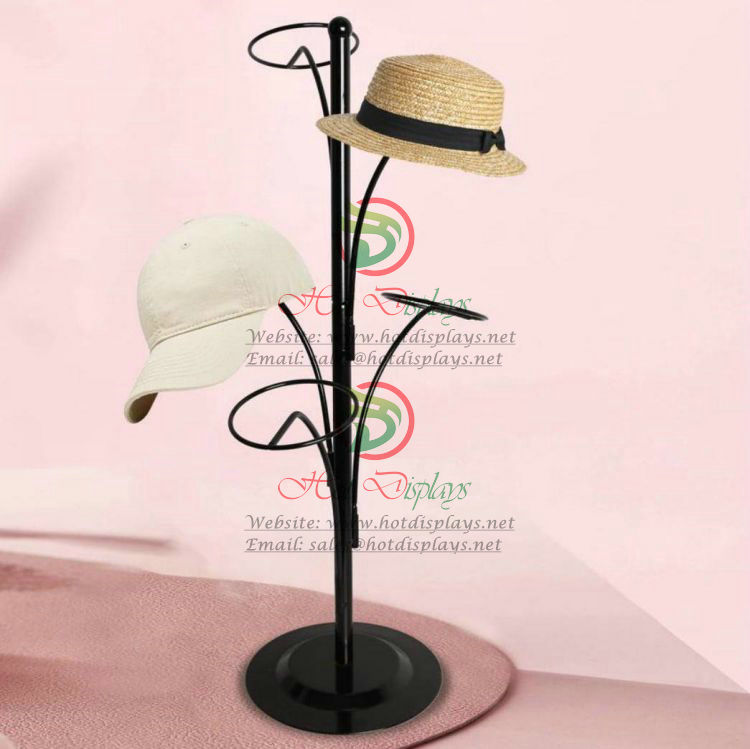 Iron Wire Hat Display Racks 5-Head Stand